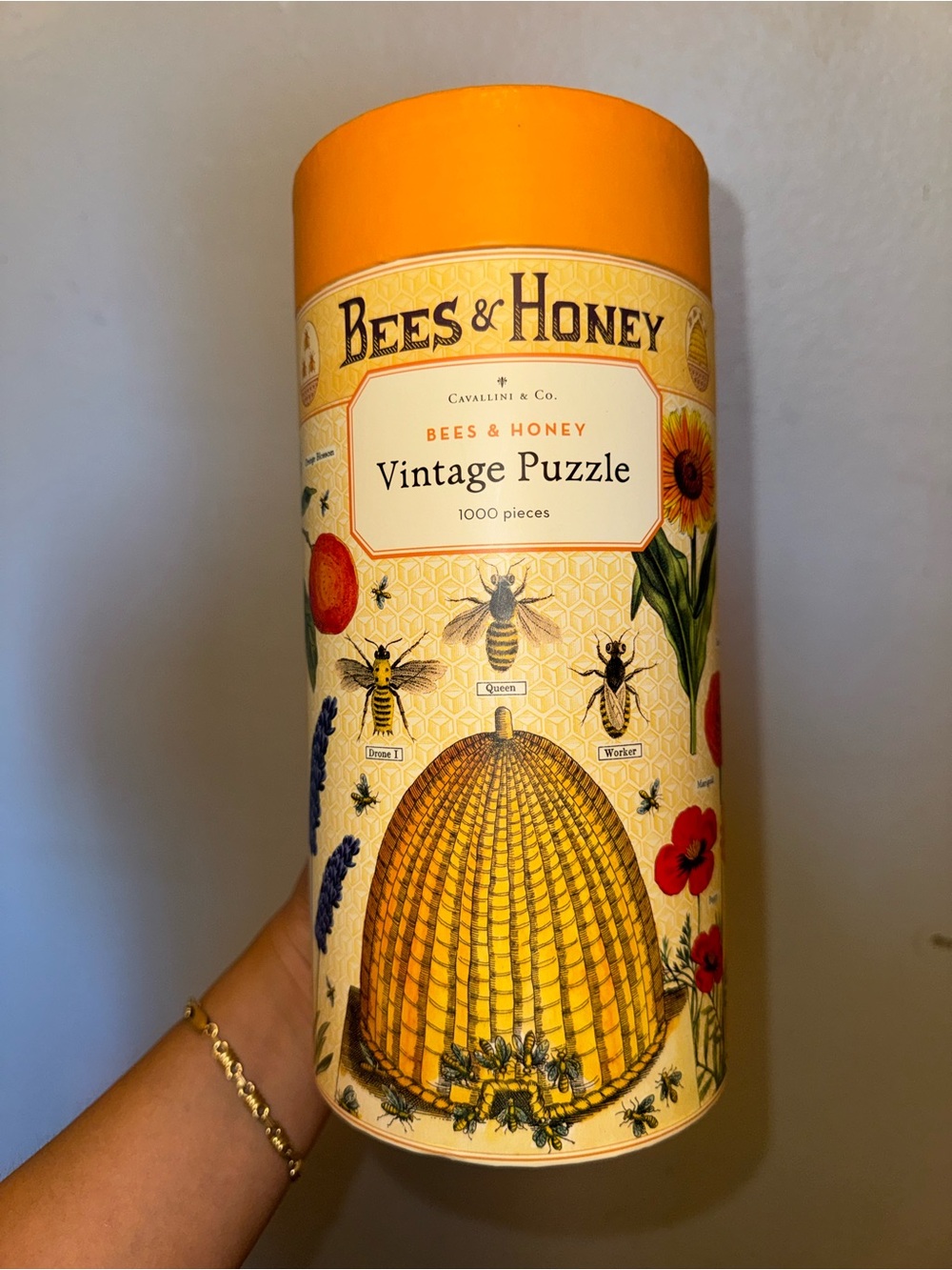 Bees & Honey Vintage Puzzle - Yellow